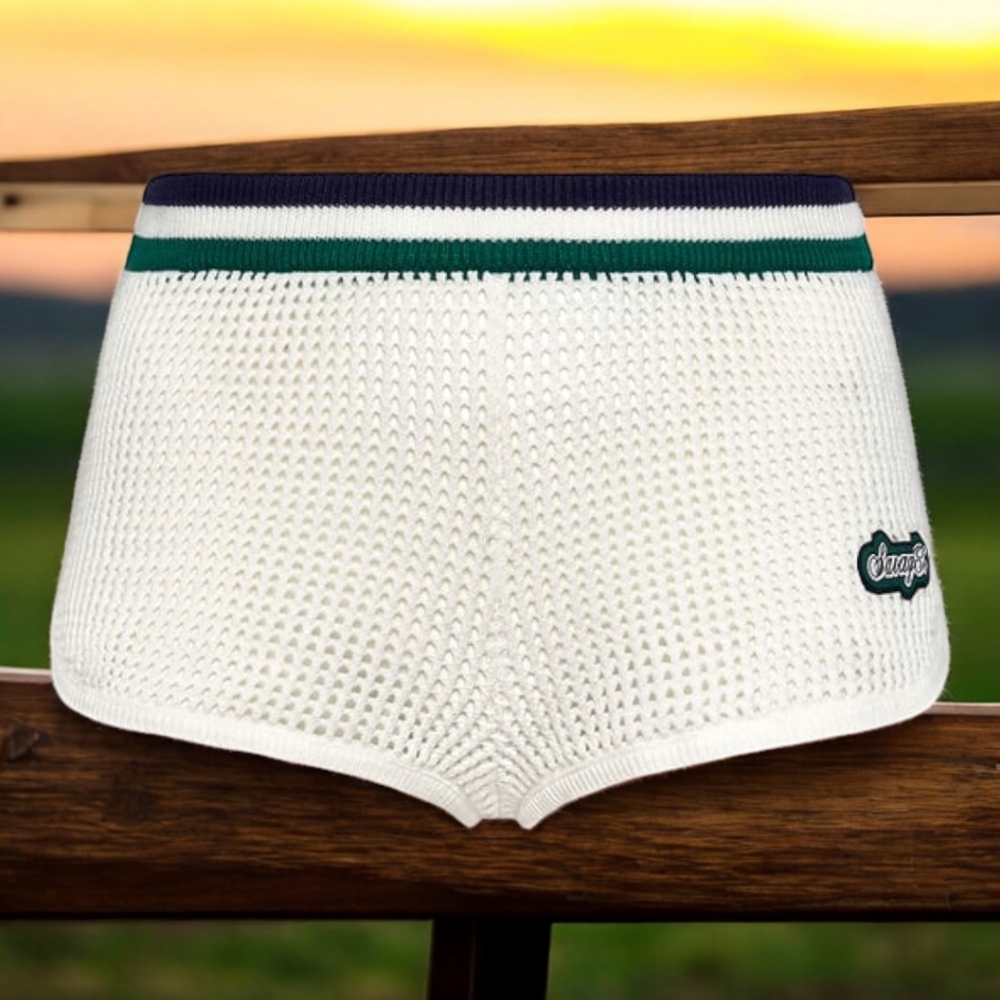 PREP SCHOOL DOLPHIN SHORT- HAZY WHITE SIZE LARGE